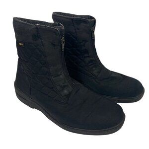 LL Bean Black Gore-Tex Quilted Boots Zip-Up Winter Booties Sz 11